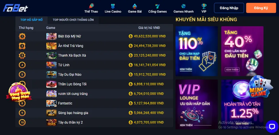 Thưởng chào mừng 1bet